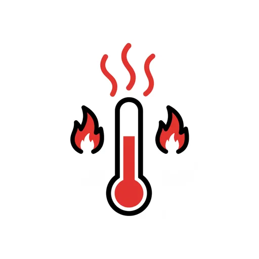 Pictograma de caliente (emociones y sentimientos) para SAAC y logopedia