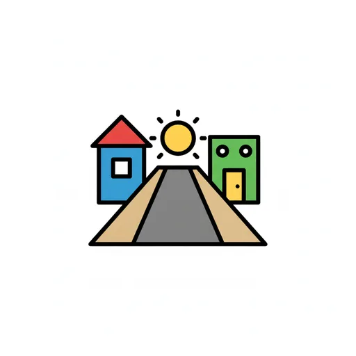 Pictograma de calle (lugares y transporte) para SAAC y logopedia
