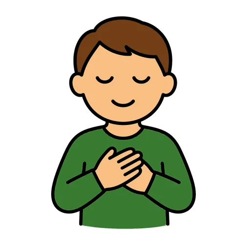 Pictograma de calma (emociones y sentimientos) para SAAC y logopedia