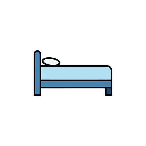 Pictograma de cama (casa y hogar) para SAAC y logopedia