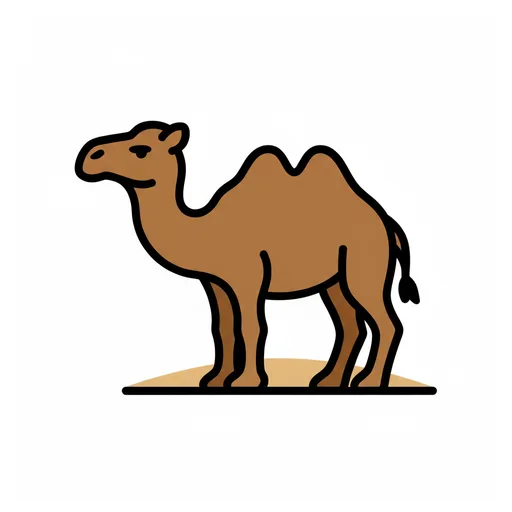 Pictograma de camello (objetos cotidianos) para SAAC y logopedia