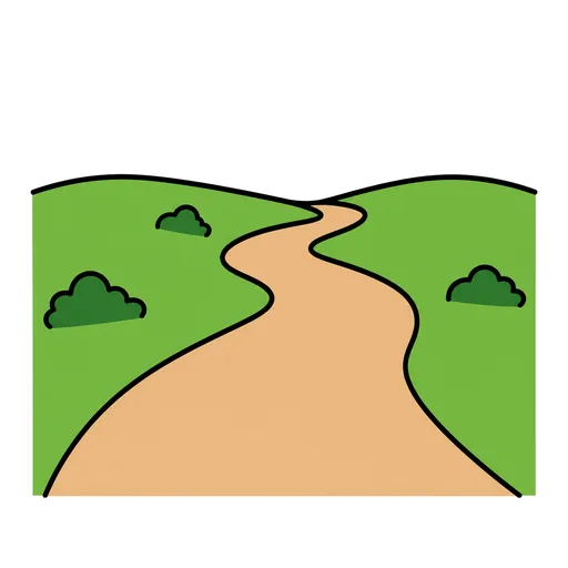 Pictograma de camino (lugares y transporte) para SAAC y logopedia