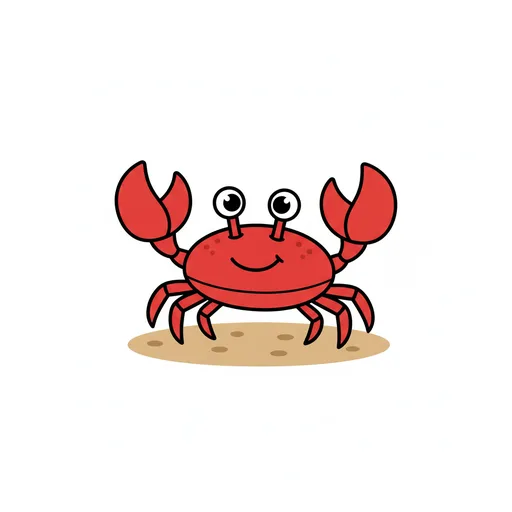 Pictograma de cangrejo (animales) para SAAC y logopedia