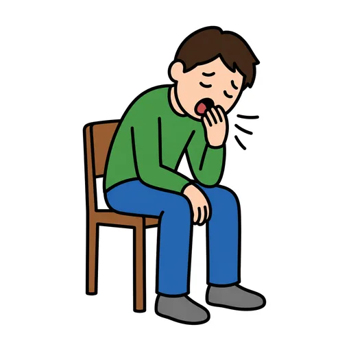 Pictograma de cansancio (emociones y sentimientos) para SAAC y logopedia