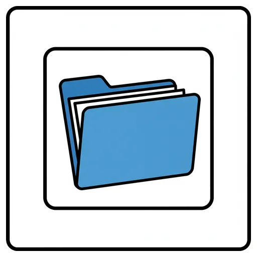 Pictograma de carpeta (colegio, números y colores) para SAAC y logopedia