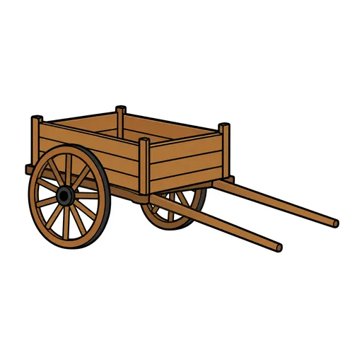 Pictograma de carreta (lugares y transporte) para SAAC y logopedia
