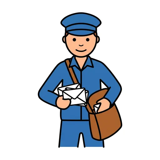 Pictograma de cartero (familia y profesiones) para SAAC y logopedia