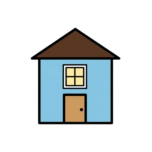 Pictograma de casa (lugares y transporte) para SAAC y logopedia