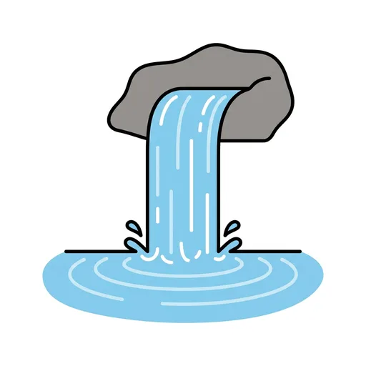 Pictograma de cascada (objetos cotidianos) para SAAC y logopedia