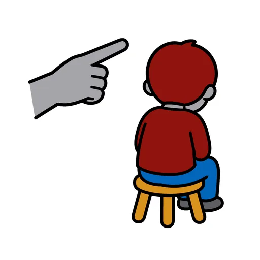 Pictograma de castigo (palabras y comunicación) para SAAC y logopedia