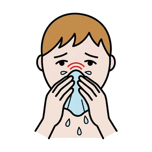 Pictograma de catarro (cuerpo y salud) para SAAC y logopedia