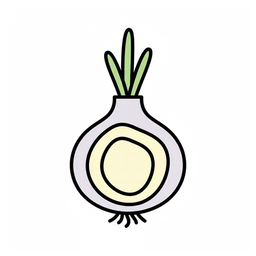 Pictograma de cebolla (comida y bebida) para SAAC y logopedia