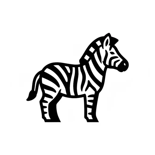 Pictograma de cebra (animales) para SAAC y logopedia