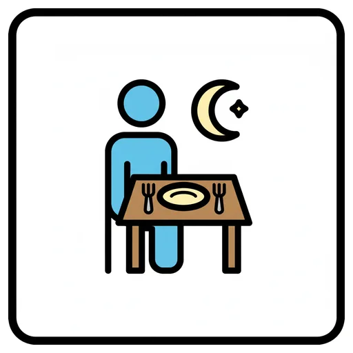 Pictograma de cenar (acciones y verbos) para SAAC y logopedia