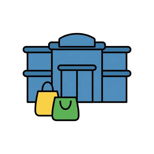 Pictograma de centro comercial (lugares y transporte) para SAAC y logopedia