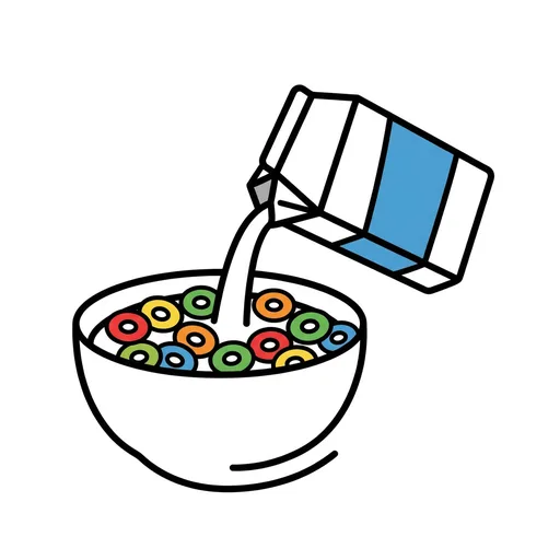 Pictograma de cereales (comida y bebida) para SAAC y logopedia