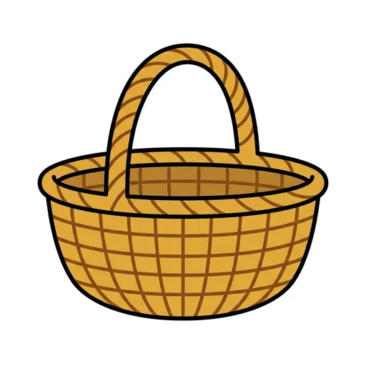 Pictograma de cesta (casa y hogar) para SAAC y logopedia