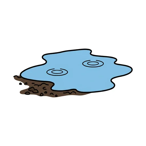 Pictograma de charco (objetos cotidianos) para SAAC y logopedia