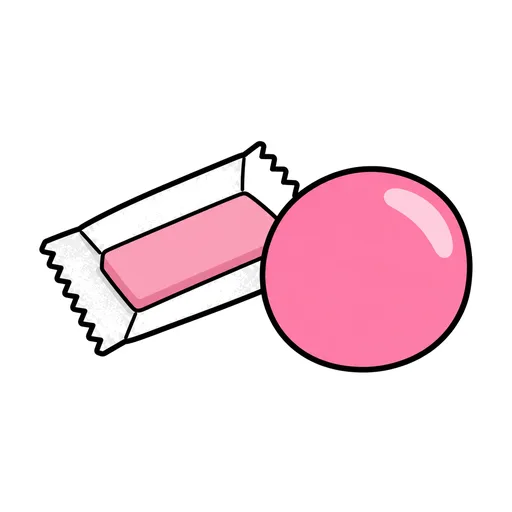Pictograma de chicle (comida y bebida) para SAAC y logopedia