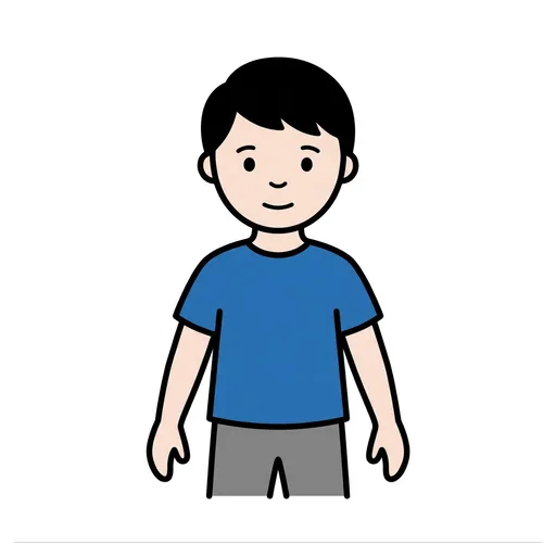 Pictograma de chico (familia y profesiones) para SAAC y logopedia