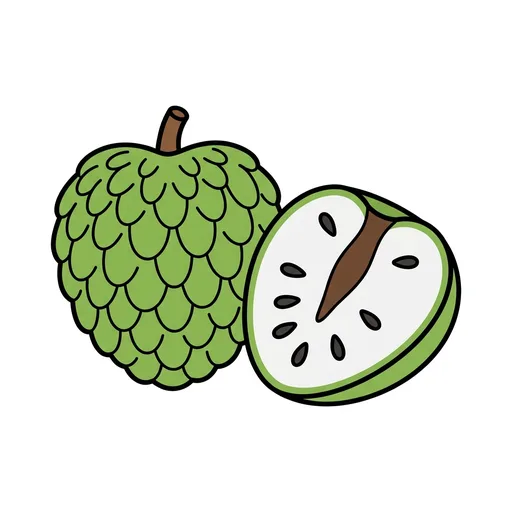 Pictograma de chirimoya (comida y bebida) para SAAC y logopedia