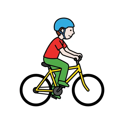 Pictograma de ciclismo (ocio, música y tecnología) para SAAC y logopedia
