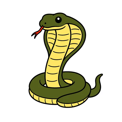 Pictograma de cobra (animales) para SAAC y logopedia