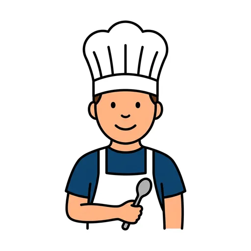 Pictograma de cocinero (familia y profesiones) para SAAC y logopedia