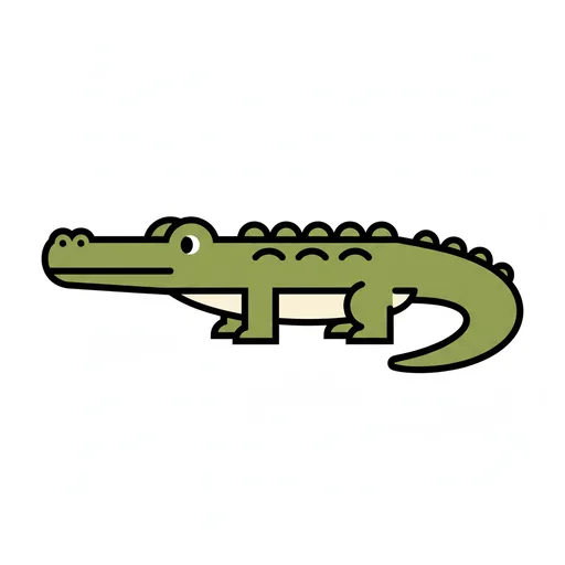 Pictograma de cocodrilo (animales) para SAAC y logopedia