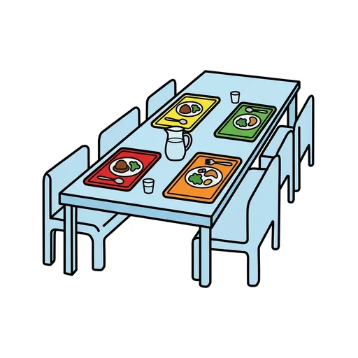 Pictograma de comedor escolar (objetos cotidianos) para SAAC y logopedia
