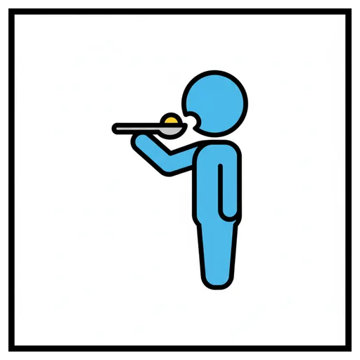 Pictograma de comer (acciones y verbos) para SAAC y logopedia