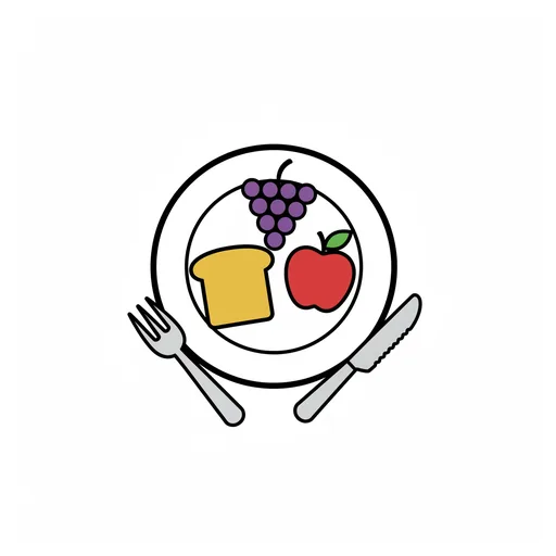 Pictograma de comida (comida y bebida) para SAAC y logopedia