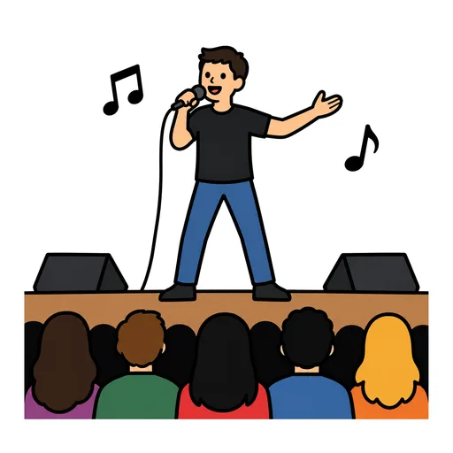 Pictograma de concierto (ocio, música y tecnología) para SAAC y logopedia