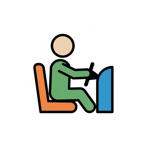 Pictograma de conducir (acciones y verbos) para SAAC y logopedia