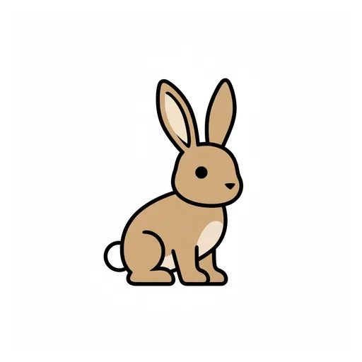 Pictograma de conejo (animales) para SAAC y logopedia