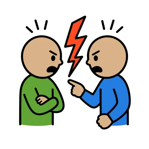 Pictograma de conflicto (palabras y comunicación) para SAAC y logopedia