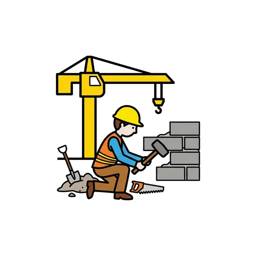 Pictograma de construcción (lugares y transporte) para SAAC y logopedia