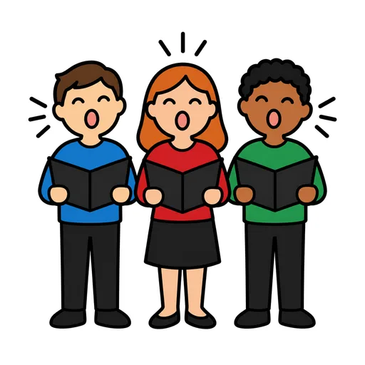 Pictograma de coro (ocio, música y tecnología) para SAAC y logopedia