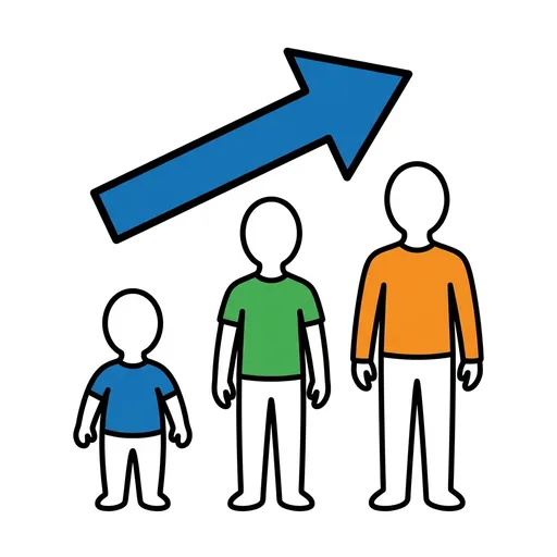 Pictograma de crecer (acciones y verbos) para SAAC y logopedia