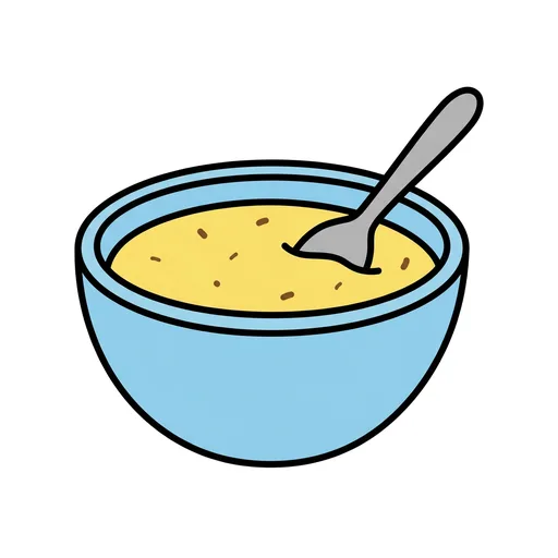 Pictograma de crema pastelera (comida y bebida) para SAAC y logopedia