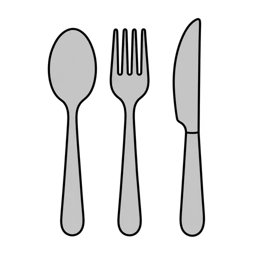 Pictograma de cubiertos (objetos cotidianos) para SAAC y logopedia