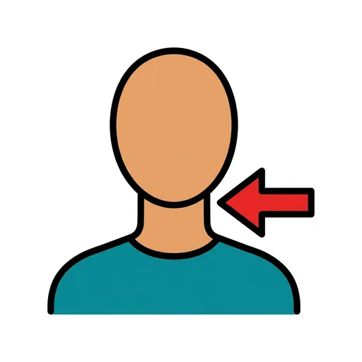 Pictograma de cuello (cuerpo y salud) para SAAC y logopedia