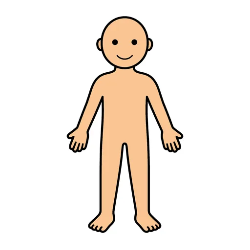 Pictograma de cuerpo (cuerpo y salud) para SAAC y logopedia