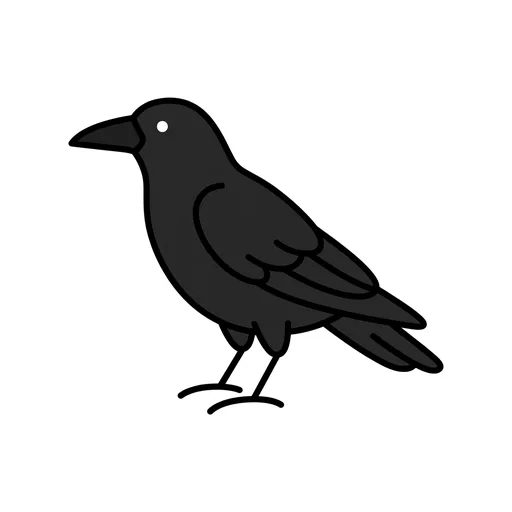 Pictograma de cuervo (objetos cotidianos) para SAAC y logopedia