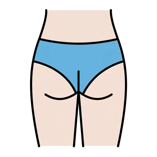 Pictograma de culo (cuerpo y salud) para SAAC y logopedia