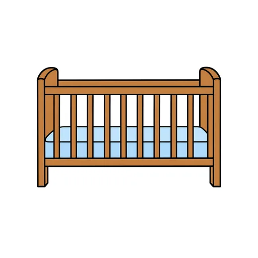 Pictograma de cuna (casa y hogar) para SAAC y logopedia