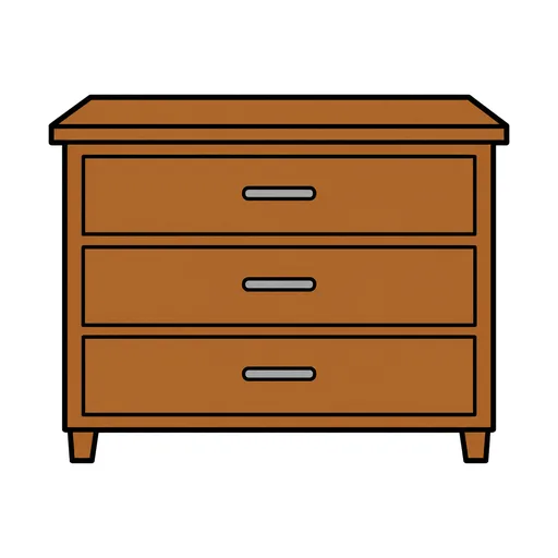 Pictograma de cómoda (casa y hogar) para SAAC y logopedia