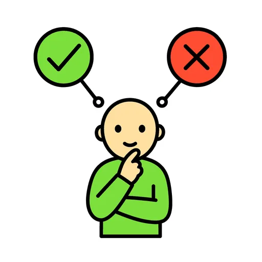 Pictograma de decisión (palabras y comunicación) para SAAC y logopedia