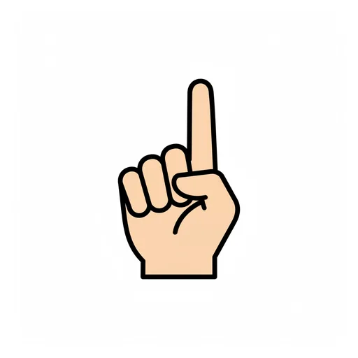 Pictograma de dedo (cuerpo y salud) para SAAC y logopedia