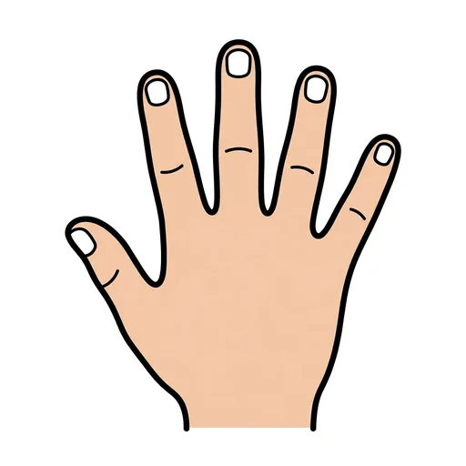 Pictograma de dedos (cuerpo y salud) para SAAC y logopedia